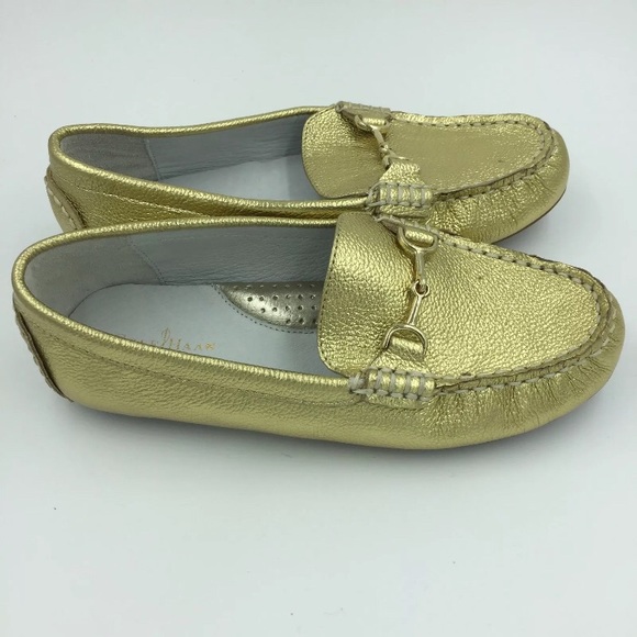 cole haan gold loafers